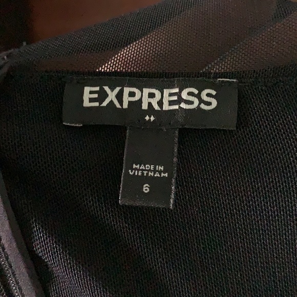 🌞Express mesh mini black dress size 6🌞 - Picture 2 of 3